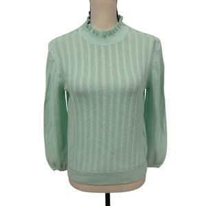 J. Crew Mint Green Mock Neck Top Size Medium